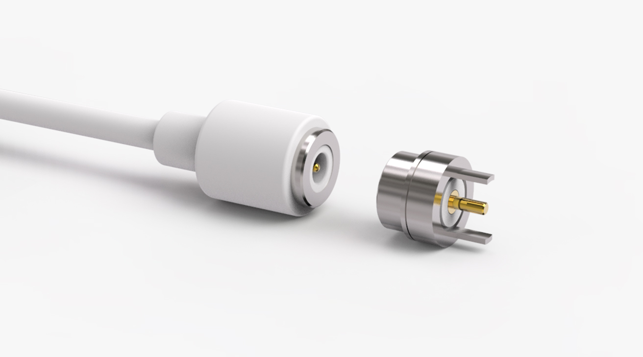 磁吸數(shù)據(jù)線 圓形磁性系列：2PIN，電鍍黃銅Au3u，電壓5V，電流1.5A，工作行程0.8mm:60gfMax，彈力壽命10000次+，工作溫度-30°~85° 