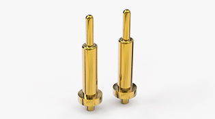 POGO PIN DIP式：電鍍黃銅Au3u，電壓5V，電流1A，工作行程1.0mm:40±15gf，彈力10000次+，工作溫度-30°~85°