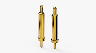 POGO PIN DIP式：電鍍黃銅Au30u，電壓5V，電流2A，工作行程1.5mm:80±20gf，彈力30000次+，工作溫度-30°~85°