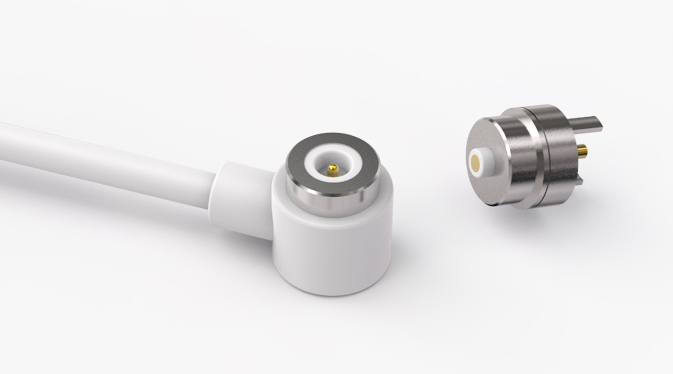 磁吸數(shù)據(jù)線 圓形磁性系列：2PIN，電鍍黃銅Au3u，電壓5V，電流1.5A，工作行程0.8mm:60gfMax，彈力壽命10000次+，工作溫度-30°~85° 